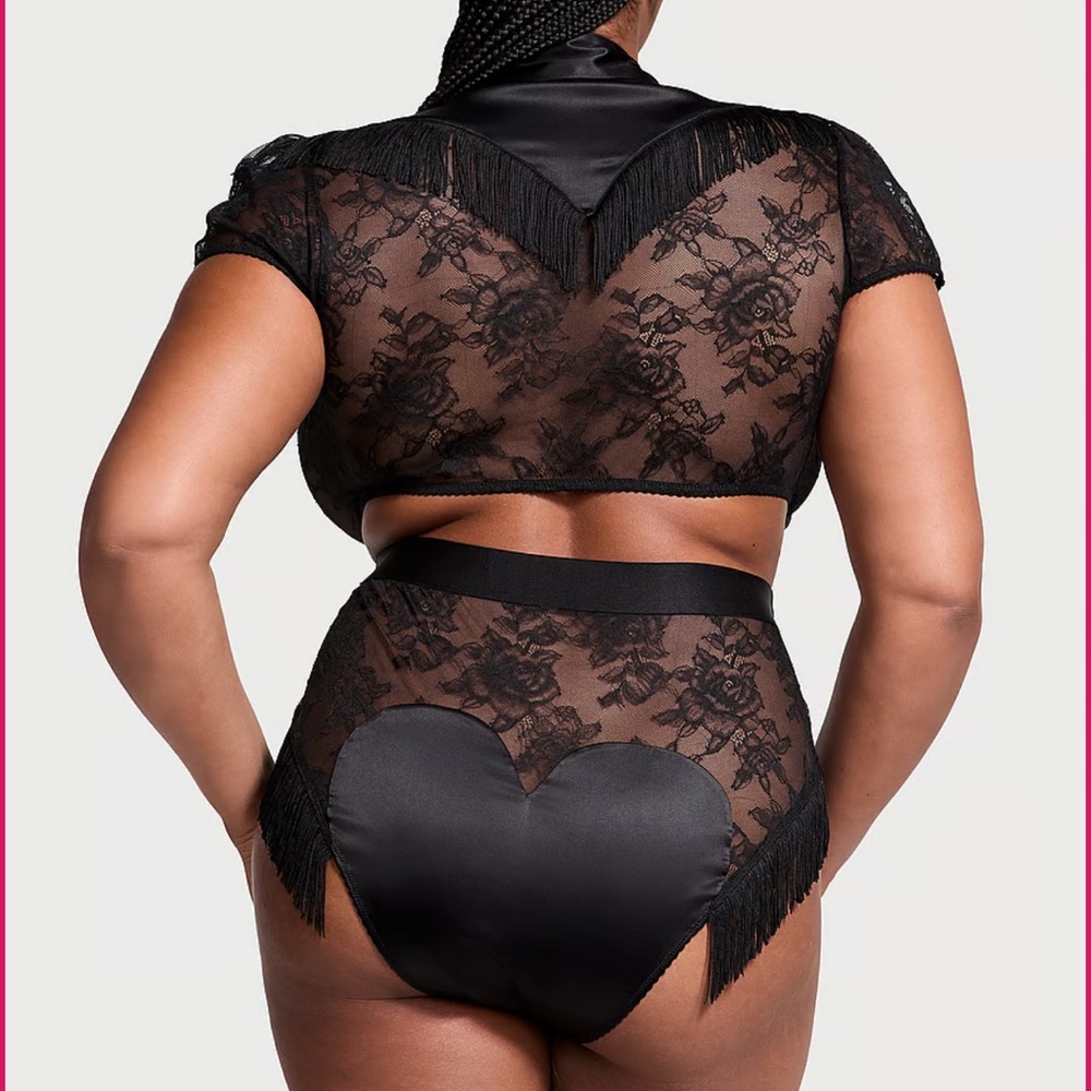 Victoria’s secret Tease Lace Cowgirl costume Set black size L NWOT - Picture 2 of 16